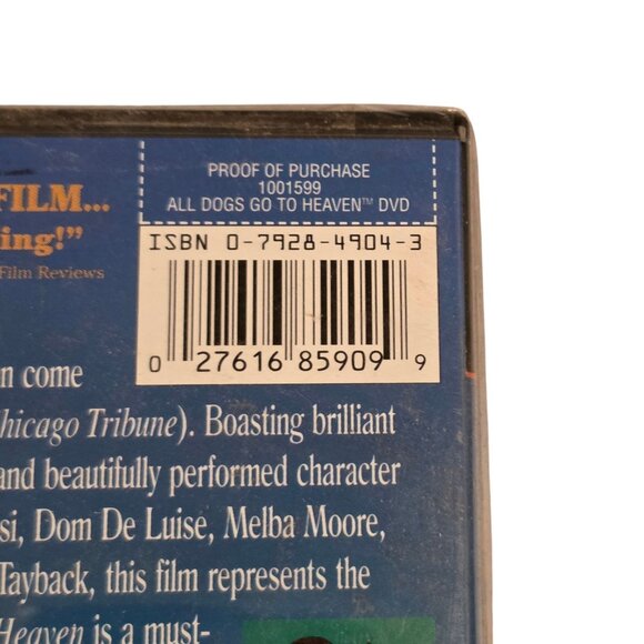 All Dogs Go To Heaven DVD Animated Film Family Classic NOS Sealed - Picture 3 of 5